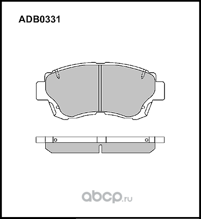 Колодки тормозные дисковые | перед | (Allied Nippon). Артикул ADB0331