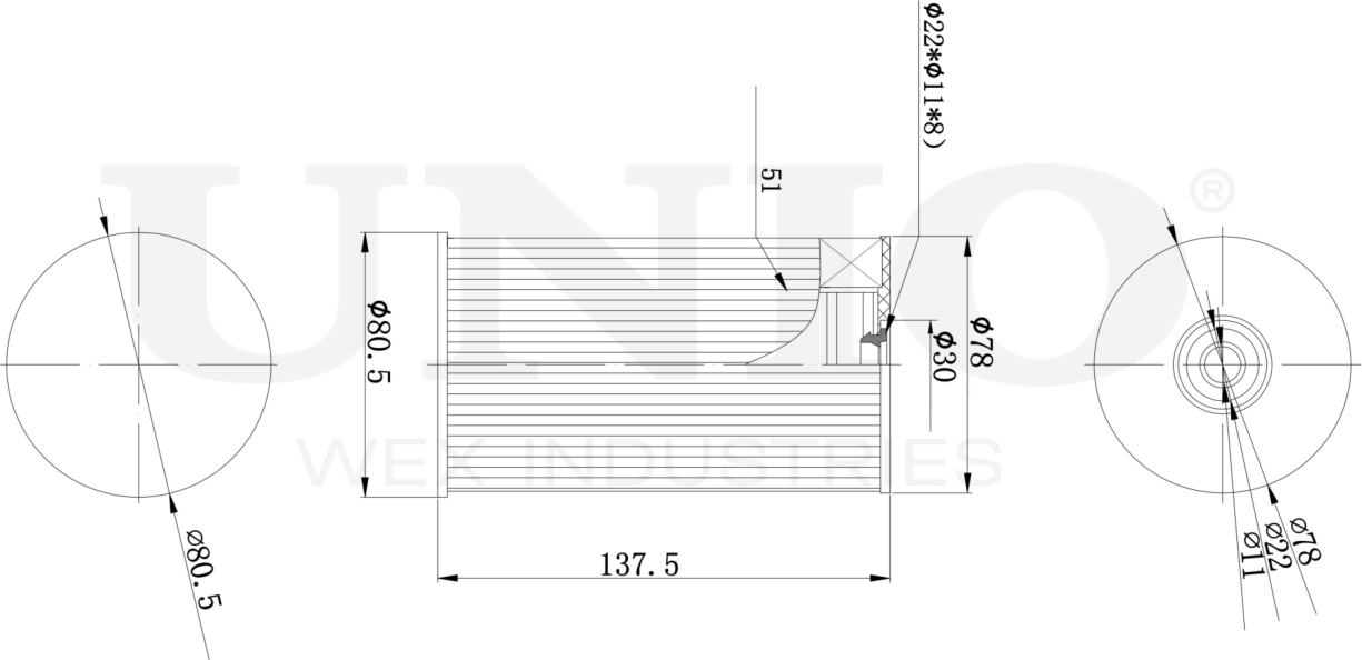 Фильтр топливный (Unio). Артикул FLT-50011