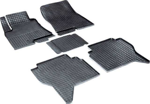Коврики резиновые Seintex с узором сетка для салона Mitsubishi Pajero IV 2006-2026. Артикул 00561
