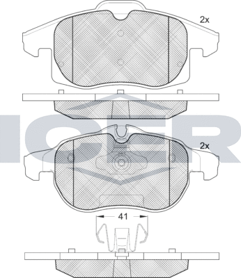 Тормозные колодки Icer передние для Saab 9-3 II 2002-2015. Артикул 181891