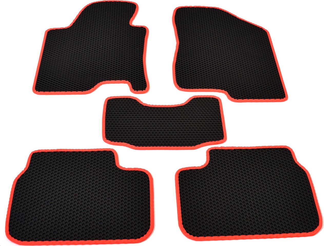 Коврики резиновые Avtodriver SOTA для салона Kia Ceed II хэтчбек, универсал (вкл. ProCeed) 2012-2018 Черные, красный кант. Артикул EVAS.0314.02