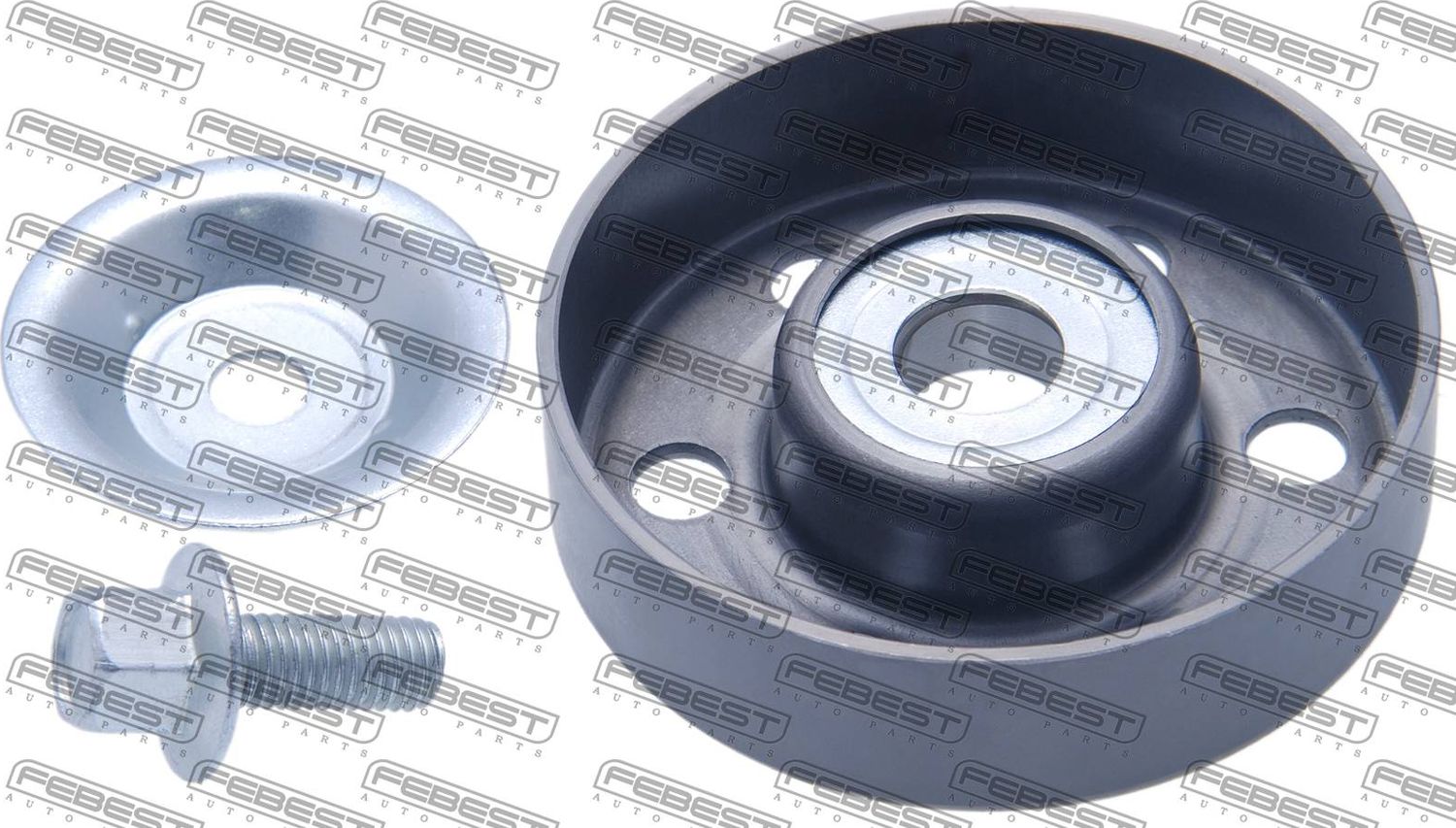 Натяжной ролик (натяжитель) приводного поликлинового ремня Febest. Артикул 0187-AUR10