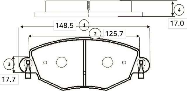 Тормозные колодки CTR передние для Ford Mondeo III 2000-2007. Артикул GK0186