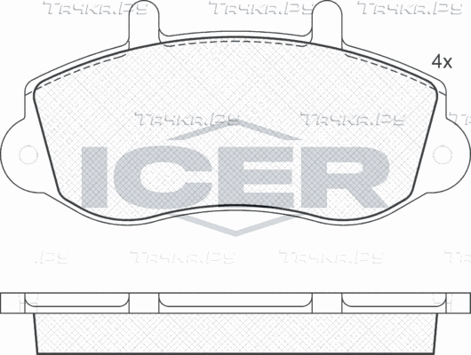 Тормозные колодки Icer передние для Opel Movano II 1998-2010. Артикул 141219