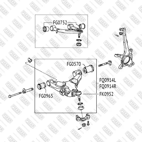Рычаг TOYOTA/LEXUS LAND CRUISER/LX570 07 (Fixar). Артикул FQ0914R