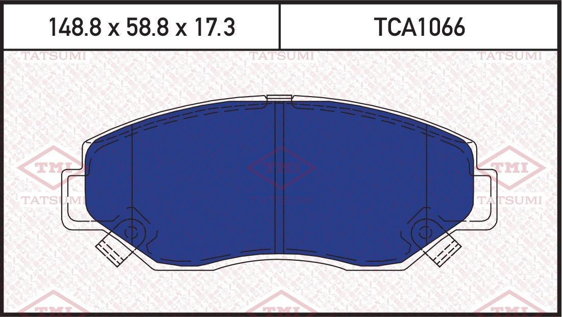 Колодки тормозные HONDA CIVIC/JAZZ 01- перед. (Tatsumi). Артикул TCA1066