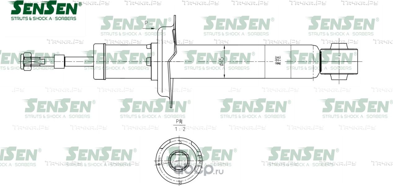 АМОРТИЗАТОР ГАЗОВЫЙ, ЗАДНИЙ TOYOTA CRESSIDA/CHASER/CRESTA/MARKII 92-00 (Sensen). Артикул 32130005