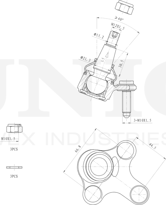 Опора шаровая (Unio). Артикул SSP-20138