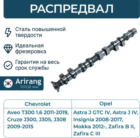 Распредвал выпуск (Arirang). Артикул ARG153009