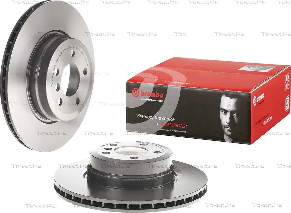 Тормозной диск Brembo PRIME LINE - UV Coated задний для BMW X6 II (F16) 2014-2019. Артикул 09.9924.11