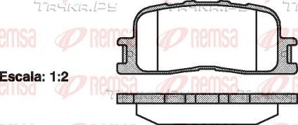 Тормозные колодки Remsa задние для Chery Amulet (A15) I 2010-2012. Артикул 0854.00