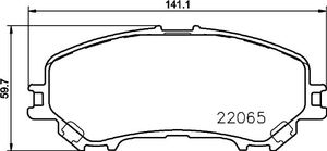 Тормозные колодки Nisshinbo передние для Nissan X-Trail T32 2013-2025. Артикул NP2074