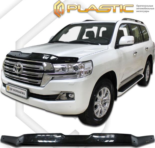 Дефлектор СА Пластик для капота (Classic черный) Toyota Land Cruiser 200 2015-2021. Артикул 2010010111823