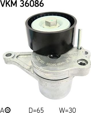 Натяжной ролик (натяжитель) приводного поликлинового ремня SKF. Артикул VKM 36086