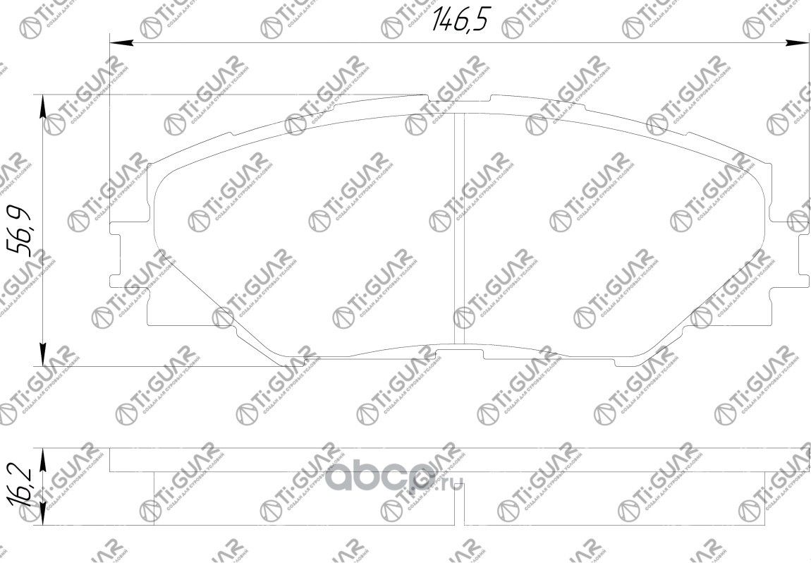 Тормозные колодки (TI-Guar). Артикул TG714