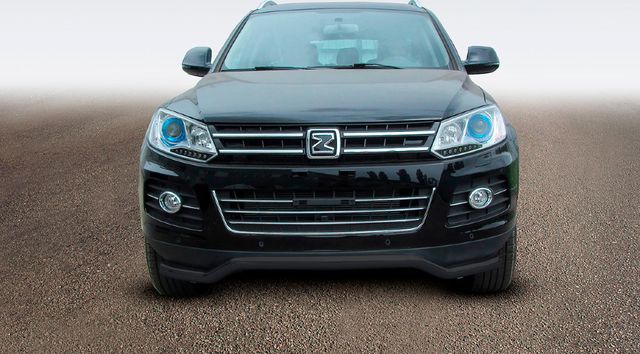 Защита Slitkoff переднего бампера d57 волна для Zotye T600 2013-2026 Черная. Артикул ZOT-002В