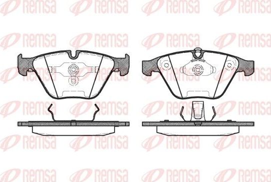 Тормозные колодки Remsa передние для BMW 7 IV (E65/E66) 2001-2008. Артикул 0857.00