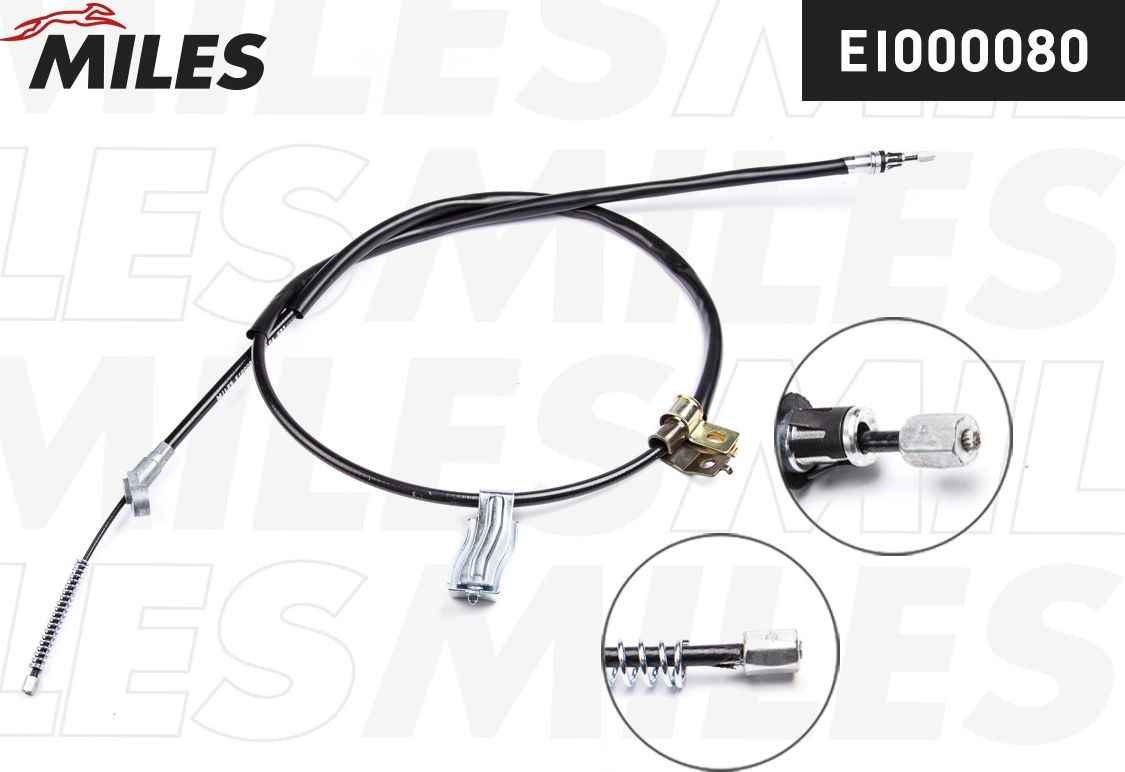 Трос ручника (тросик ручного тормоза) Miles. Артикул EI000080