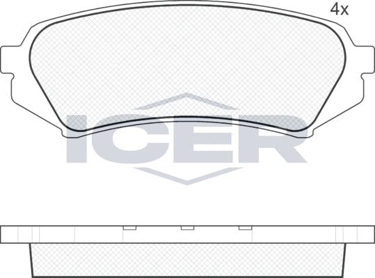 Тормозные колодки Icer. Артикул 181734