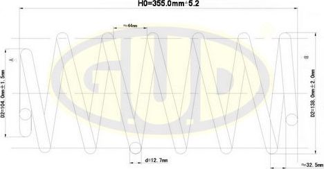 Пружина подвески G.U.D.. Артикул GCS950283