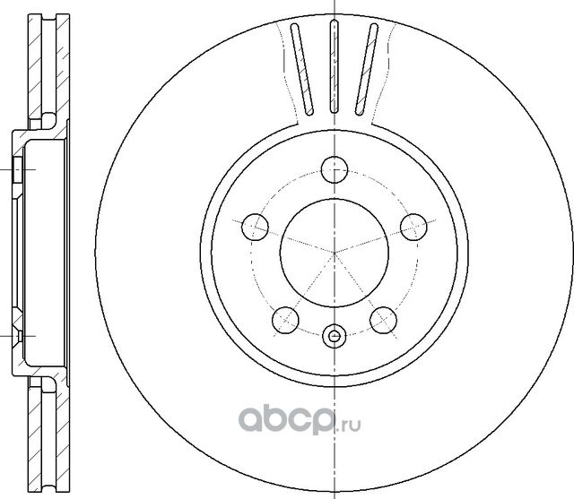 Диск тормозной вентилируемый G-brake GR-02480. Артикул GR02480