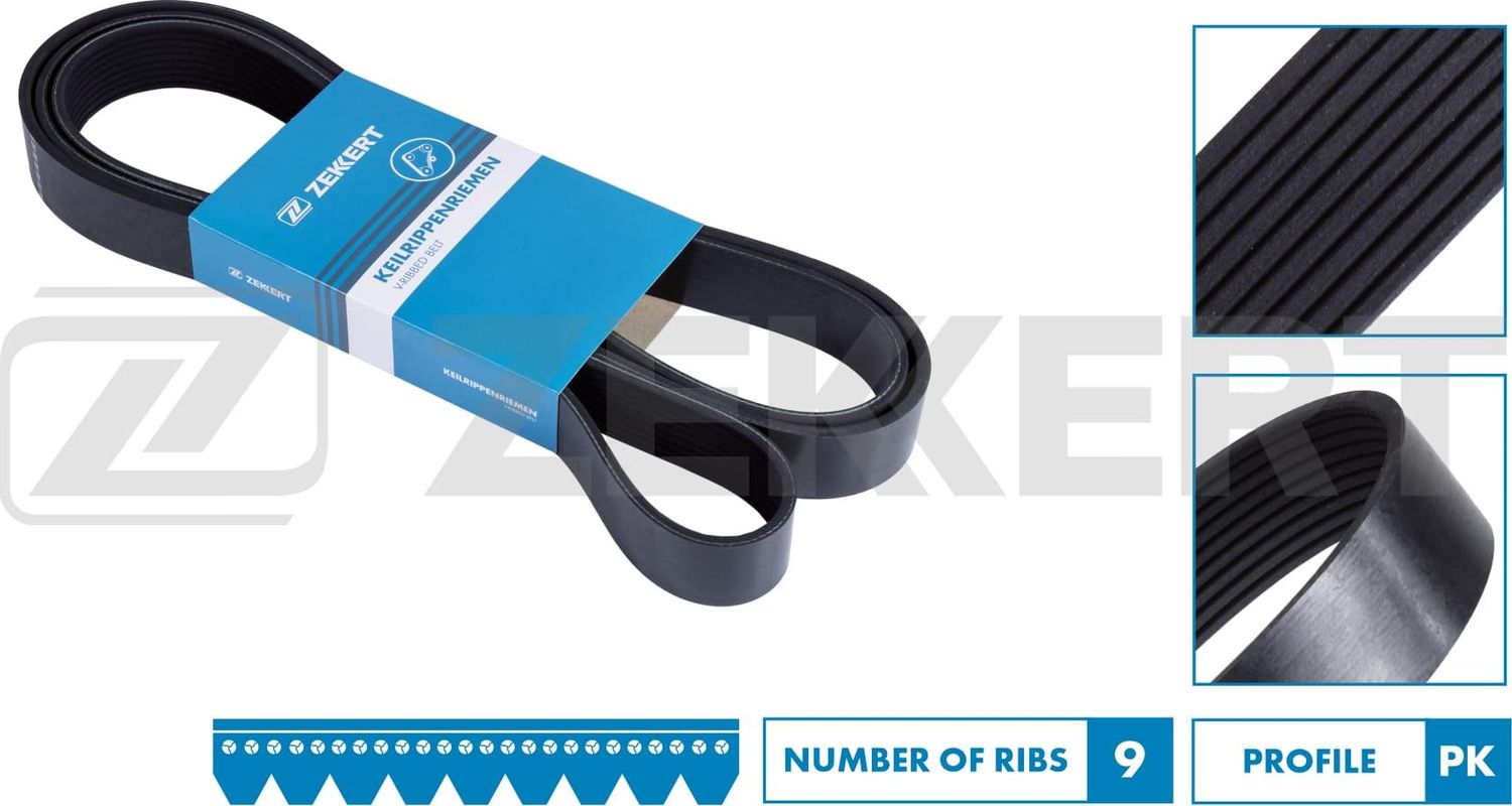 Приводной ремень поликлиновой Zekkert. Артикул KR-9PK2260