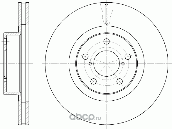 Диск тормозной вентилируемый (G-Brake). Артикул GR02244