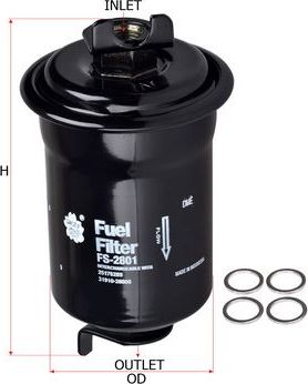 Топливный фильтр Sakura. Артикул FS-2801