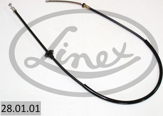 Трос ручника (тросик ручного тормоза) Linex правый/левый для Mitsubishi Colt II (C10) 1984-1988. Артикул 28.01.01