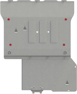 Защита алюминиевая Шериф (4 мм) для картера и КПП Mercedes-Benz Vito 2020-2026. Артикул 13.4748