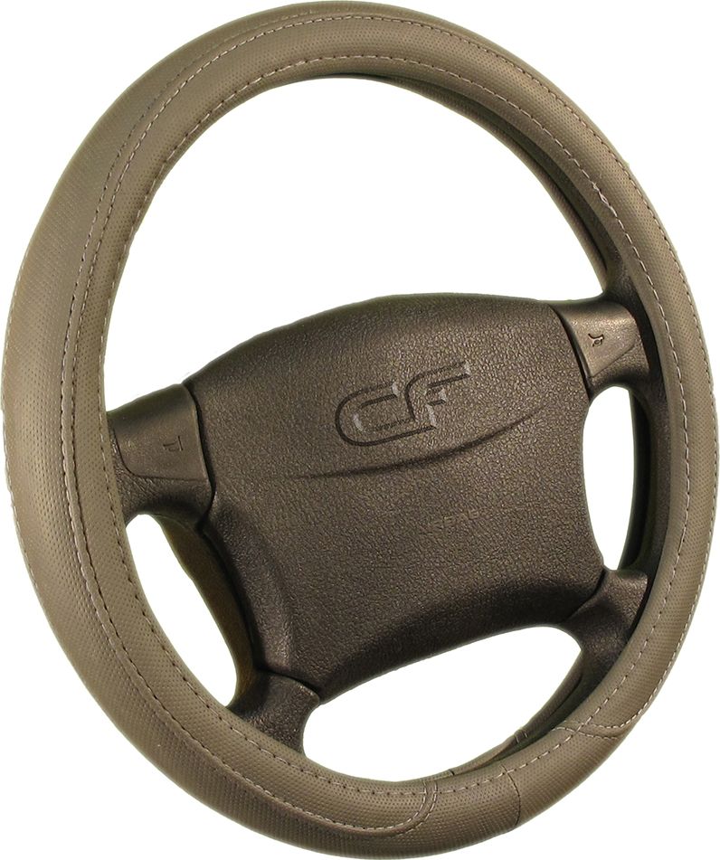 Оплётка на руль CarFashion Port (размер M, экокожа, цвет СЕРЫЙ/СЕРЫЙ). Артикул 31172
