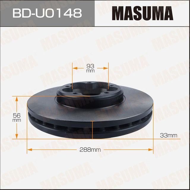 Диск тормозной (Masuma). Артикул BD-U0148