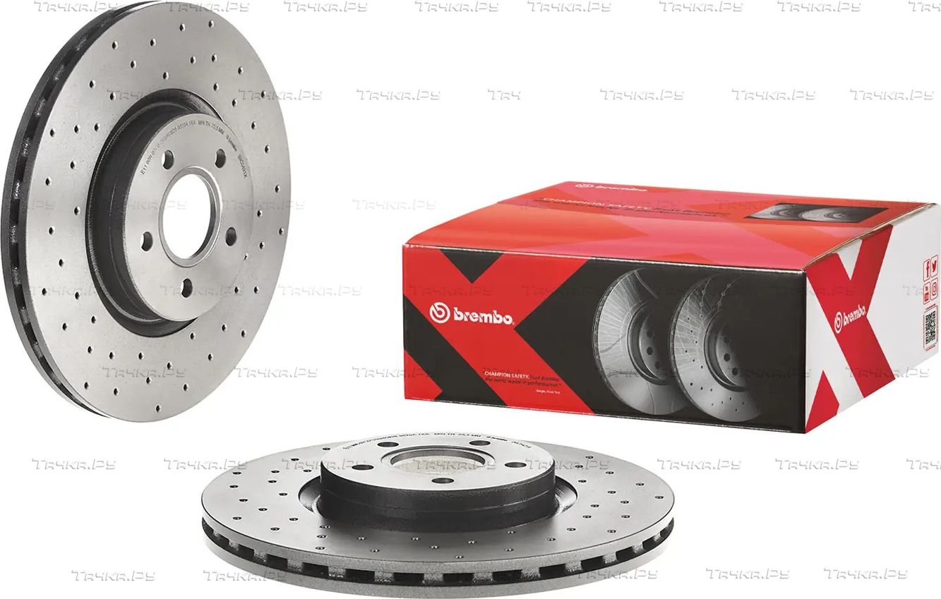 Тормозной диск Brembo XTRA LINE - Xtra передний для Ford Kuga II 2013-2019. Артикул 09.C542.1X