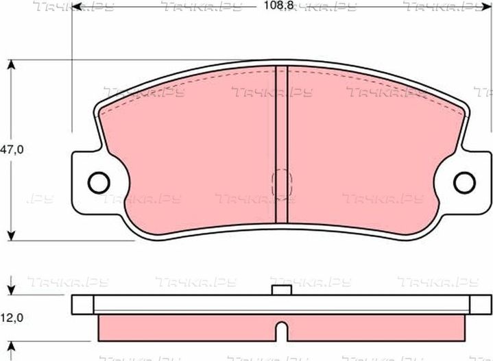 Тормозные колодки TRW задние для Lancia Dedra 1989-1994. Артикул GDB360