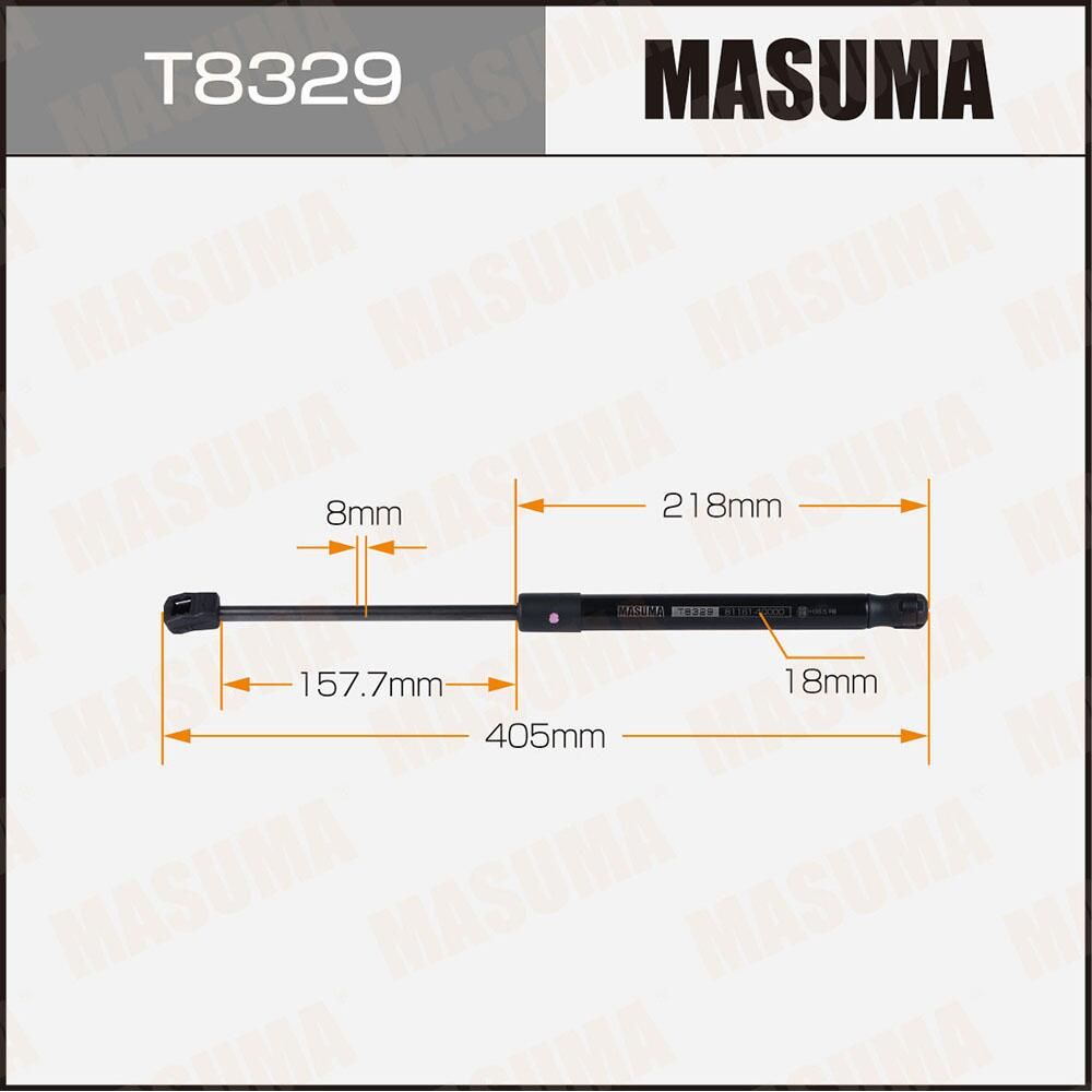 Упор газовый капота MASUMA, L=405mm (1/40). Артикул T8329