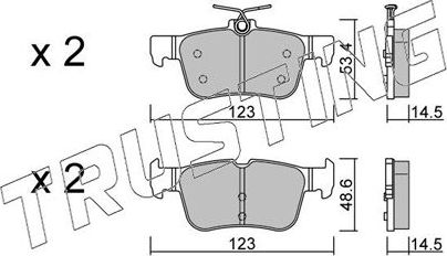 Тормозные колодки Trusting. Артикул 1064.2