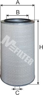 Воздушный фильтр MFilter для Volvo  FL10 1985-1990. Артикул A 576