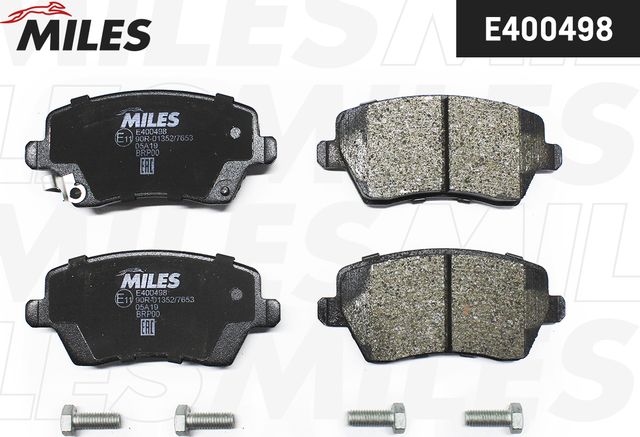 Тормозные колодки Miles (Low-Metallic). Артикул E400498