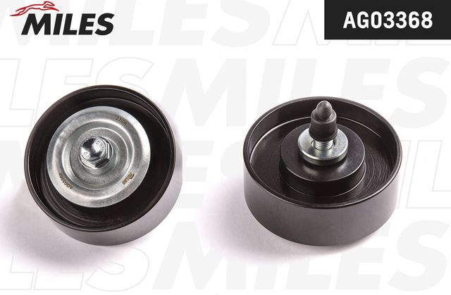 Направляющий (ведущий) ролик приводного поликлинового ремня Miles (Металл). Артикул AG03368