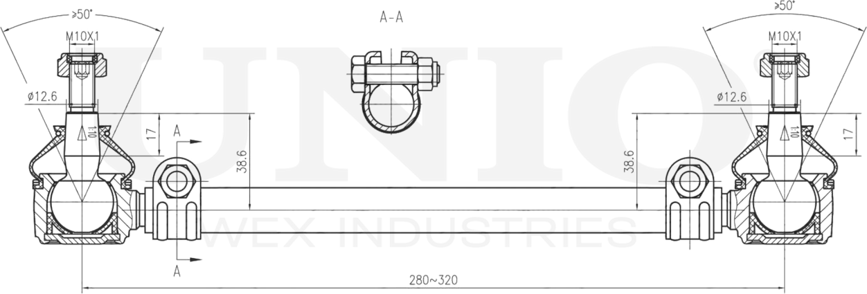 Тяга рулевая (Unio). Артикул SSP-30096