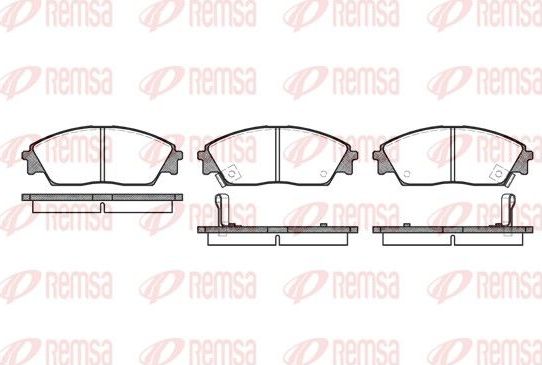 Тормозные колодки Remsa передние для Honda Concerto 1989-1995. Артикул 0229.02