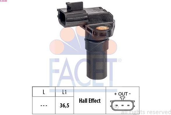 Датчик положения коленвала Facet Made in Italy - OE Equivalent. Артикул 9.0602