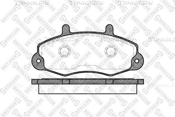 Тормозные колодки Stellox передние для Ford Transit IV 1985-1994. Артикул 402 000B-SX