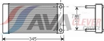 Радиатор отопителя (печки) AVA для Citroen Jumper I 1994-2002. Артикул CN6265