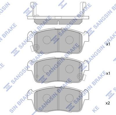 Тормозные колодки Sangsin Hi-Q HI-Q Severe Duty. Артикул SP1549(SD)
