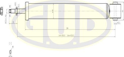 Амортизатор G.U.D.. Артикул GSA343328