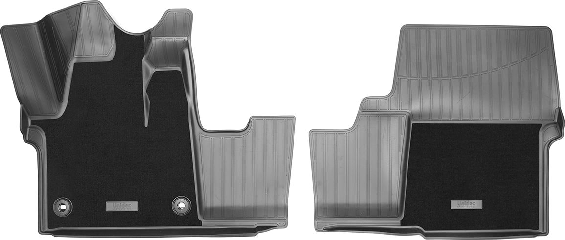 Коврики комбинированные 3D Норпласт (перед. пара) для салона Citroen Jumpy 2018-2026. Артикул NPA10-C64-900-1-CM