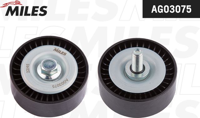 Направляющий (ведущий) ролик приводного поликлинового ремня Miles. Артикул AG03075