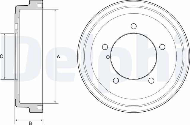 Тормозной барабан Delphi для Suzuki Grand Vitara III 2005-2015. Артикул BF531