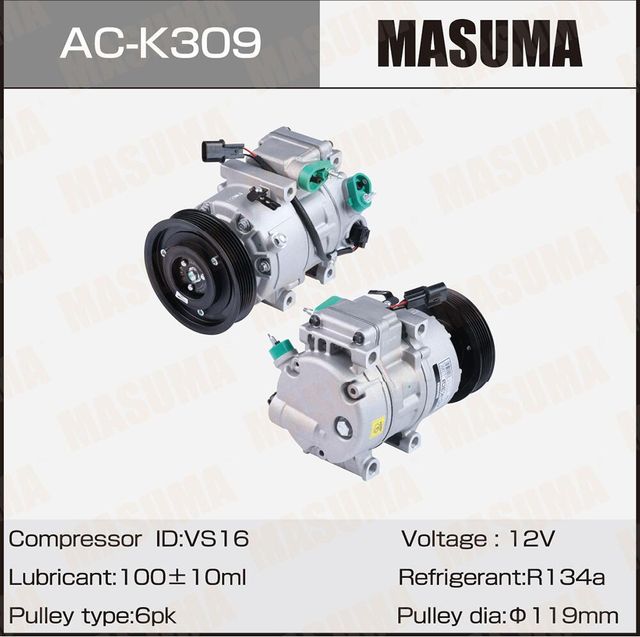 Компрессор кондиционера MASUMA, HYUNDAI SANTA Masuma. Артикул ACK309